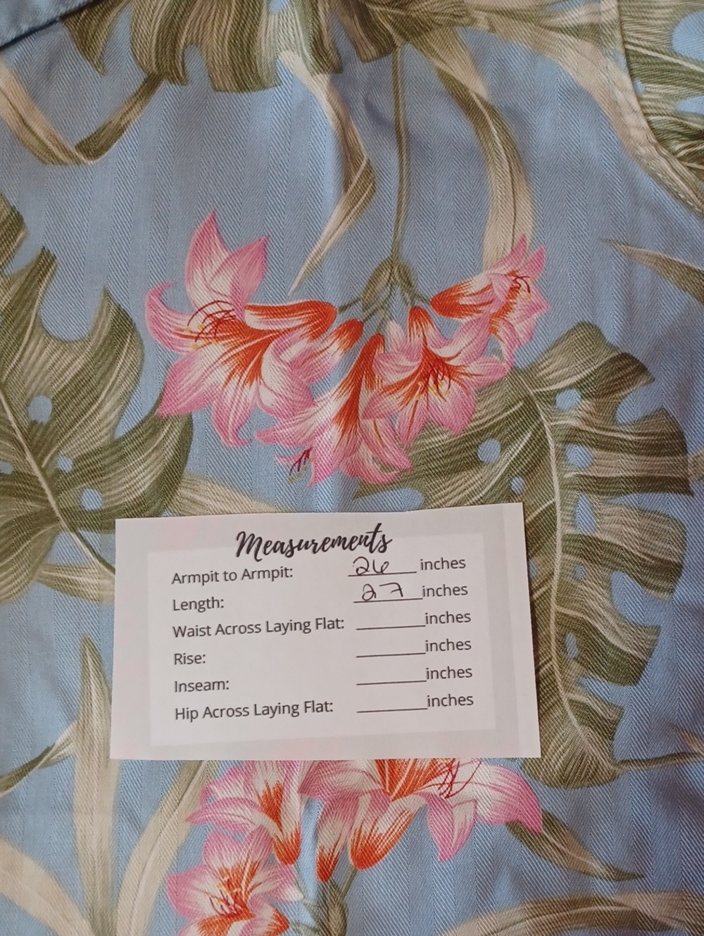 Vintage Caribbean Joe Women's Plus 2X Tropical Hawaiian Shirt Pastel Blue Pink - Picture 14 of 14